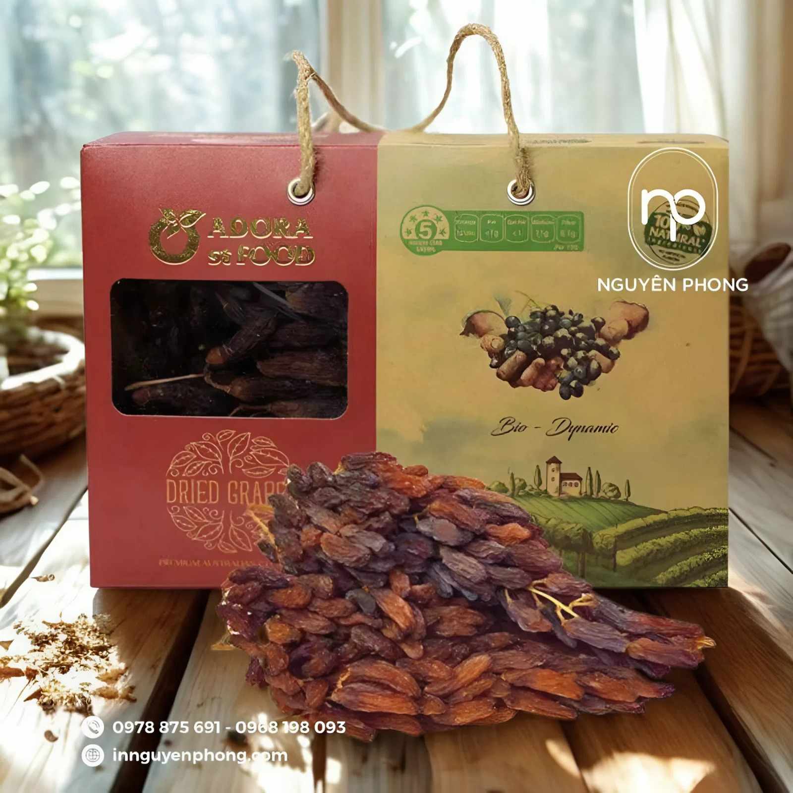 Mẫu túi giấy đựng nho khô giá rẻ 